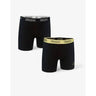 KAPPA 2-Pack Boxershorts Black/Lime Черен L | MegaMall.bg