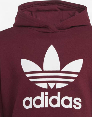 ADIDAS Adicolor Cropped Hoodie Burgundy | MegaMall.bg