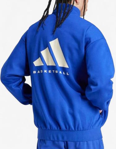 ADIDAS Basketball Half-Zip Sweatshirt Blue | MegaMall.bg