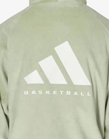 ADIDAS Basketball Velour Hoodie Halo Green | MegaMall.bg
