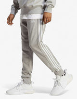 ADIDAS Essentials French Terry Tapered Cuff 3-Stripes Pants Grey Сив XS | MegaMall.bg