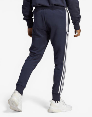 ADIDAS Essentials French Terry Tapered Cuff 3-Stripes Pants Navy