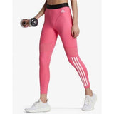 ADIDAS Hyperglam 3-Stripes 7/8 Leggings Pink Розов L | MegaMall.bg