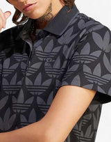 ADIDAS Originals Trefoil Monogram Polo Dress Black | MegaMall.bg