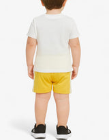 ADIDAS Originals Trefoil Shorts Tee Set White/Yellow | MegaMall.bg