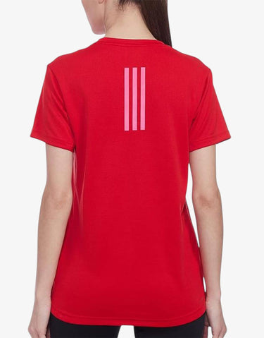 ADIDAS Printed Round Neck Tee Red