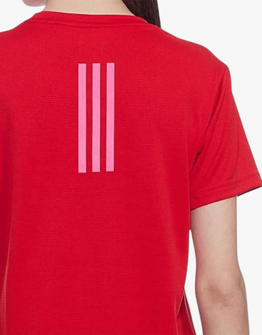 ADIDAS Printed Round Neck Tee Red