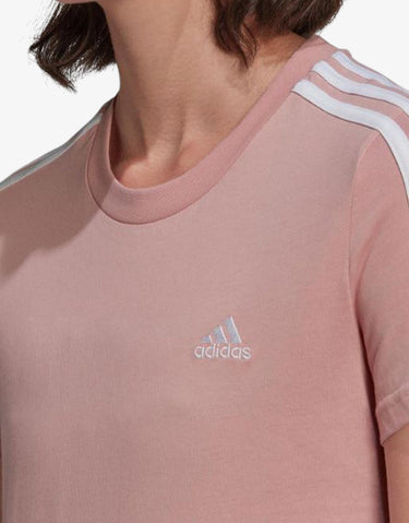 ADIDAS Sportswear Essentials Slim 3-Stripes Tee Pink