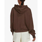 ADIDAS Sportswear Studio Lounge Cropped Hoodie Brown | MegaMall.bg