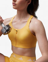 ADIDAS Tailored Impact Luxe High-Support Zip Bra Yellow Жълт XS | MegaMall.bg