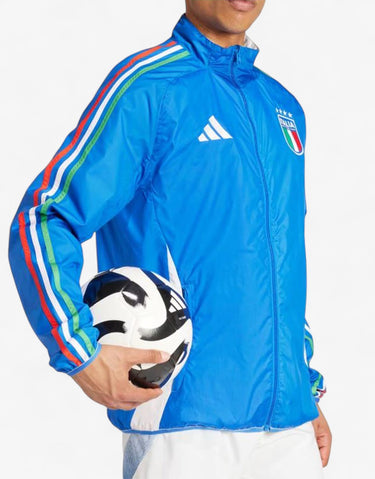 ADIDAS x Italy Anthem Football Jacket Blue/White | MegaMall.bg