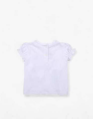 CHICCO Girls Knitted Tee White Printed | MegaMall.bg