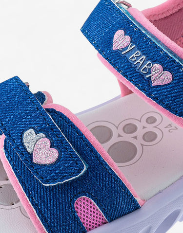 CHICCO Girls Sandals Denim/Pink | MegaMall.bg