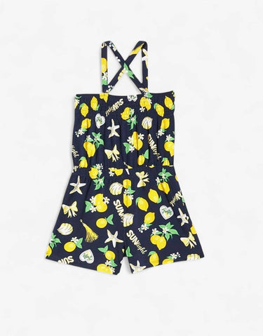 CHICCO Girls Short Dungarees Blue Printed | MegaMall.bg