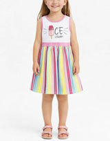CHICCO Girls Sleeveless Dress Pink Striped Розов 116 | MegaMall.bg