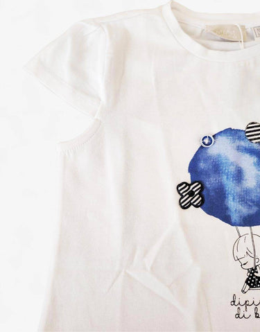 CHICCO Girls Tee White/Blue | MegaMall.bg