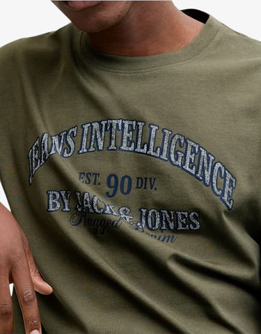 JACK&JONES Jjedenver Grephic Tee Ss O-Neck Sn Dusty Olive