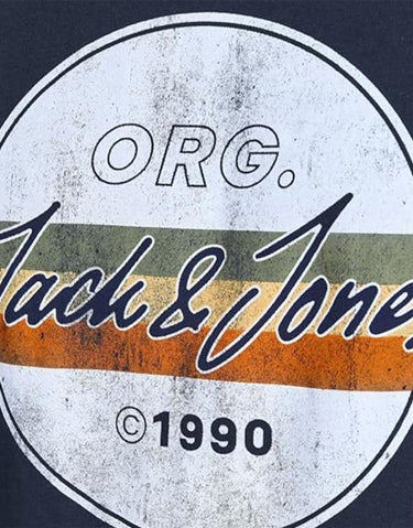 JACK&JONES Jorbrady Tee Ss Crew Neck Sn Jnr Navy