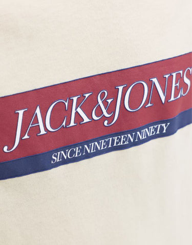 JACK&JONES Jorinwood Block Brend Tee Ss Cn Noos Jnr White