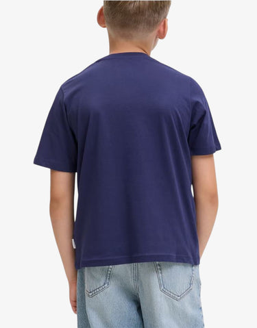 JACK&JONES Jorinwood Block Brend Tee Ss Cn Noos Jnr Ocean Cavern