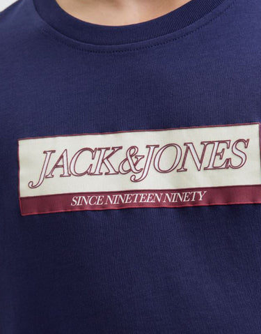 JACK&JONES Jorinwood Block Brend Tee Ss Cn Noos Jnr Ocean Cavern