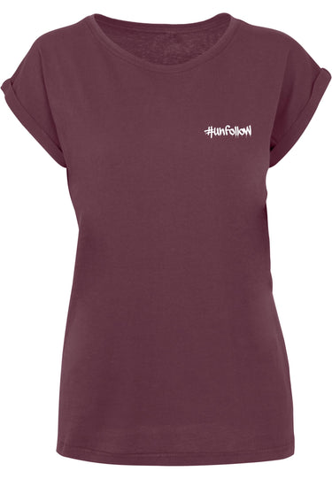 Ladies Unfollow Extended Shoulder Tee