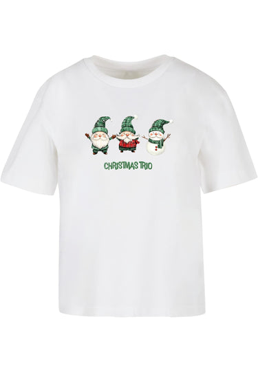 Ladies Christmas Santa Trio Tee