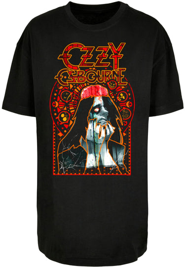 Ladies Ozzy Osbourne - Paranoid Stained Glass Oversized Boyfriend Tee