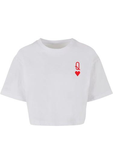 Ladies Hugs & Love - Queen of Hearts Short Oversized Tee