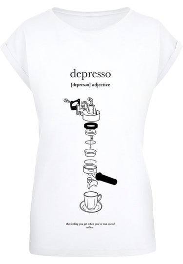 Ladies Depresso Extended Shoulder Tee