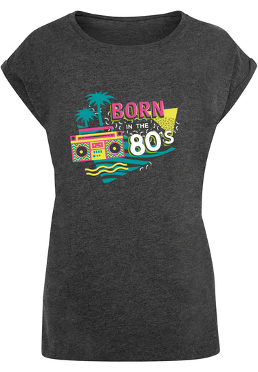 Ladies Born In The 80´s Extended Shoulder Tee