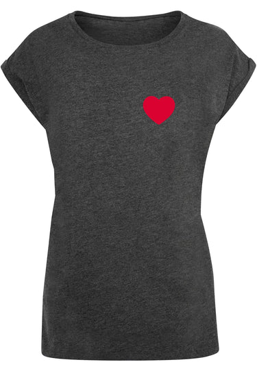 Ladies Heart Extended Shoulder Tee