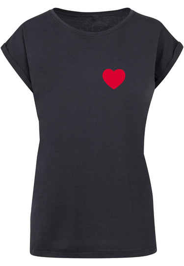 Ladies Heart Extended Shoulder Tee