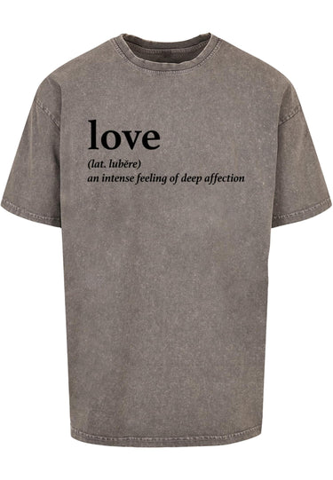 Love Definition Acid Washed Heavy Oversize Tee