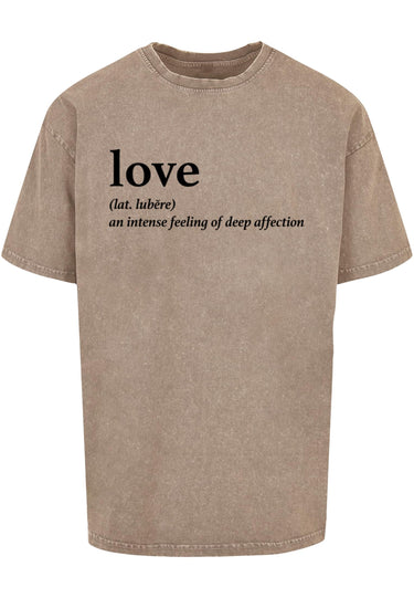Love Definition Acid Washed Heavy Oversize Tee