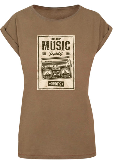 Ladies Retro Boom Extended Shoulder Tee