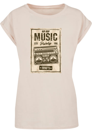 Ladies Retro Boom Extended Shoulder Tee