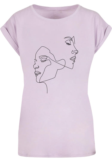 Ladies One Line Extended Shoulder Tee