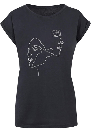 Ladies One Line Extended Shoulder Tee