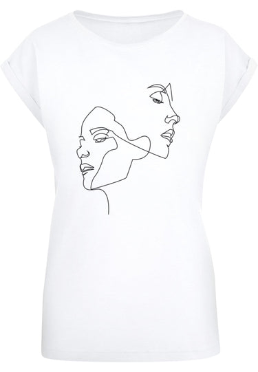 Ladies One Line Extended Shoulder Tee