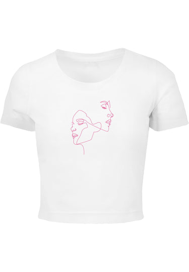 Ladies One Line Cropped Tee