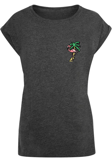 Ladies Flamingo Extended Shoulder Tee