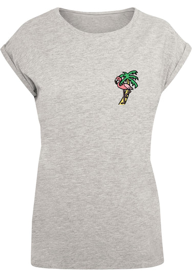 Ladies Flamingo Extended Shoulder Tee