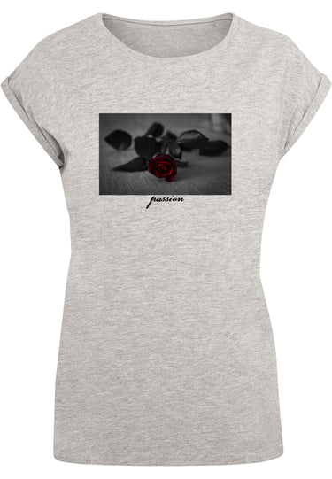 Ladies Passion Rose Extended Shoulder Tee