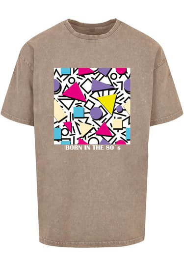 Geometric Retro Acid Washed Heavy Oversize Tee