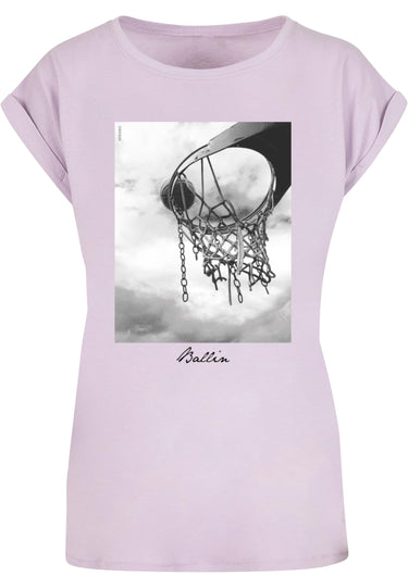 Ladies Ballin 2.0 Extended Shoulder Tee