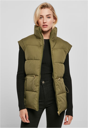 Urban Classics елек – жени; цвят: маслинено; модел: TB5437