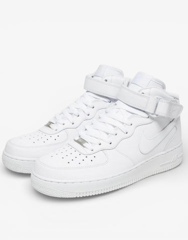 NIKE Air Force 1 Mid Shoes White | MegaMall.bg