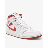 NIKE Air Jordan 1 Mid Se Shoes White/Red | MegaMall.bg