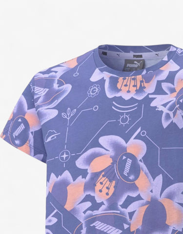 PUMA Alpha All Over Print Tee Hazy Blue | MegaMall.bg